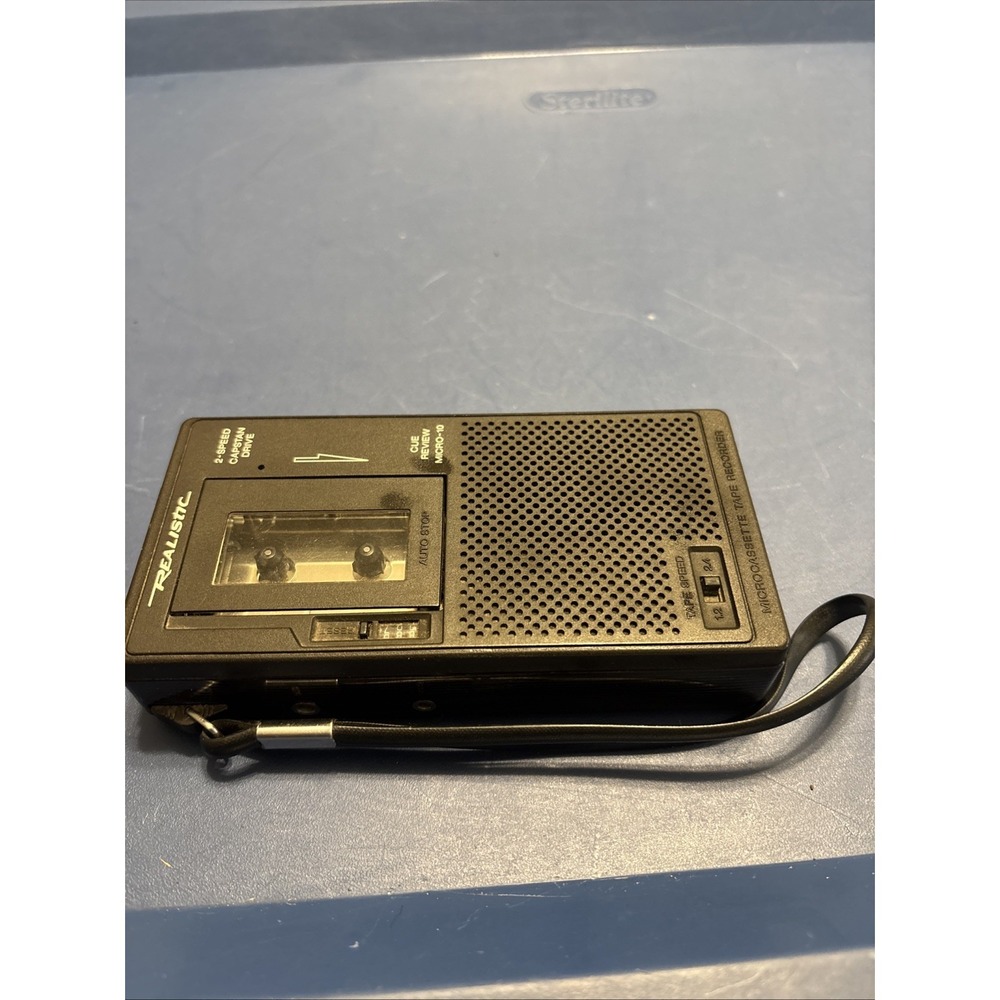 Realistic Micro-Minisette 14-1016A Microcassette Recorder Tested Powers On